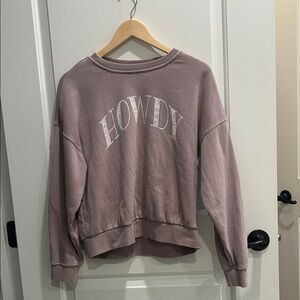 Thread & Supply Mauve 'Howdy' Sweatshirt
